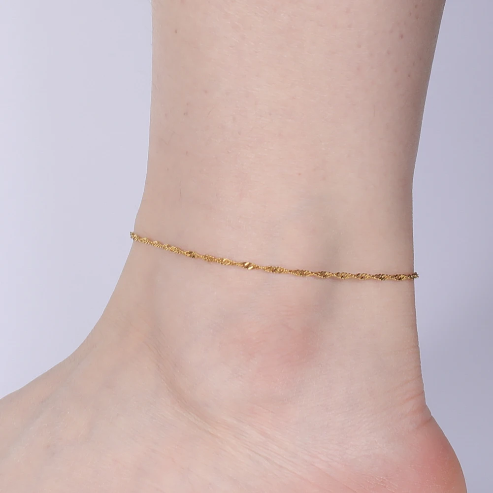 Skyrim модный браслет из нержавеющей стали с волнистыми носками золотой цвет