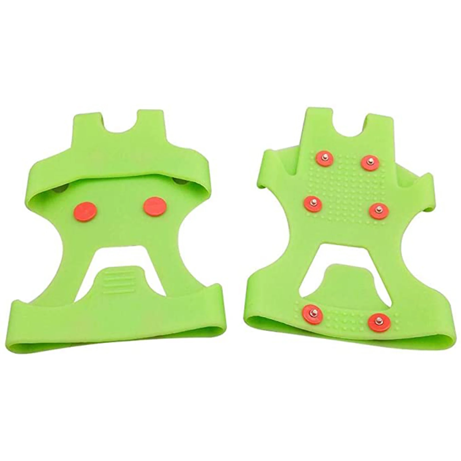 

Ice Cleats Ice Grip Snow Grippers Anti Slip for Shoes and Boots Rubber Spikes Crampons with 6 Steel Studs Cleats can CSV