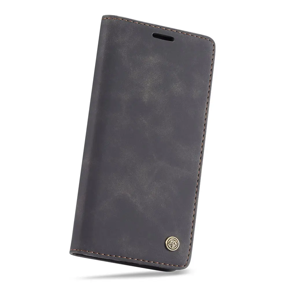 Чёрный матовый Магнитный чехол на samsung A70s A50s A40s A30s A20s A10s A90 A80 A70 A50 A40 A30 A20 A10 A20E кожаный чехол-портмоне на застежке в стиле ретро чехол - Цвет: Чёрный матовый