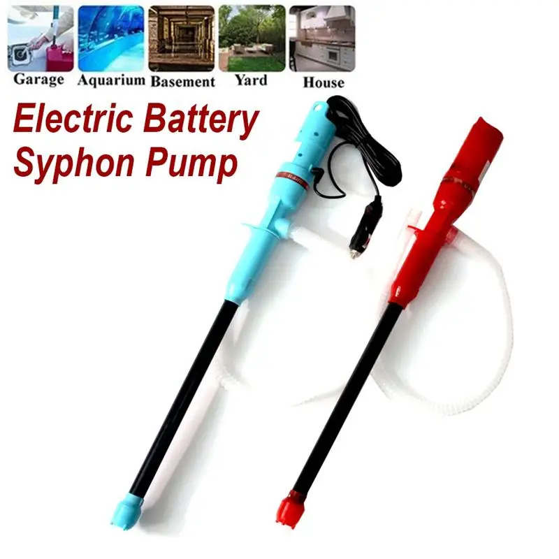 

New 12V Electric Car Liquid Oil Water Transfer Pump Portable Electric Gasoline Delivery Siphon Hose Handheld Transfer Pumps Tool
