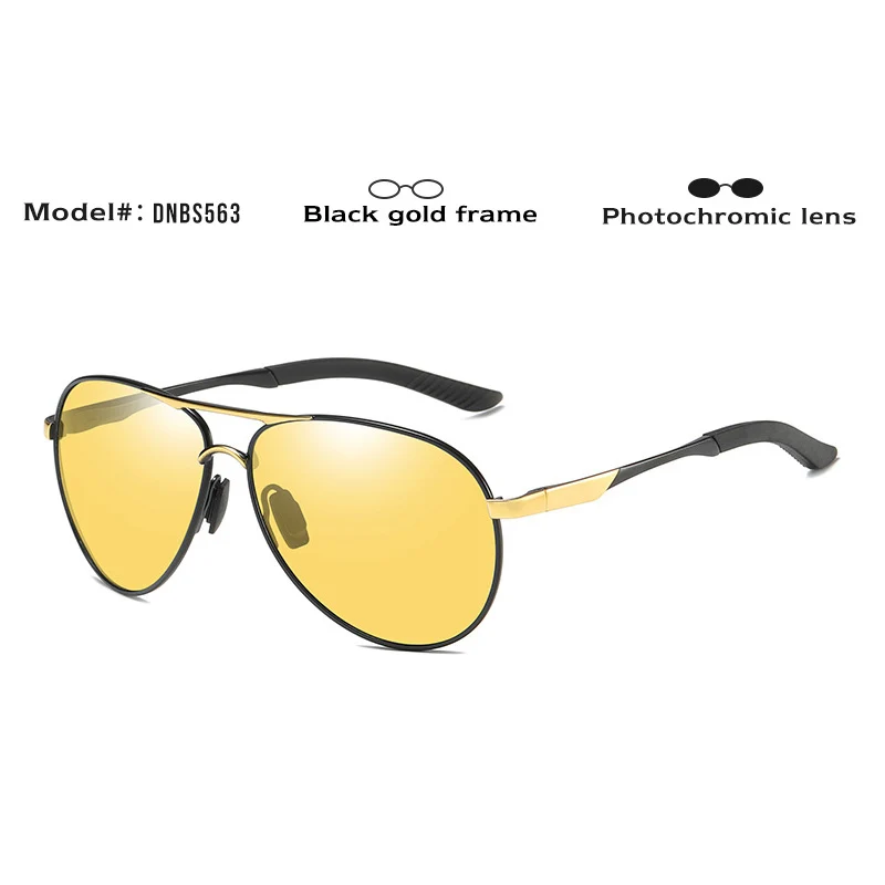Gold black frame CoolPandas брендовые авиационные фотохромные Солнцезащитные очки Мужские поляризационные очки для женщин день ночь вождения очки солнцезащитные очки oculos - Цвет линз: Gold black frame