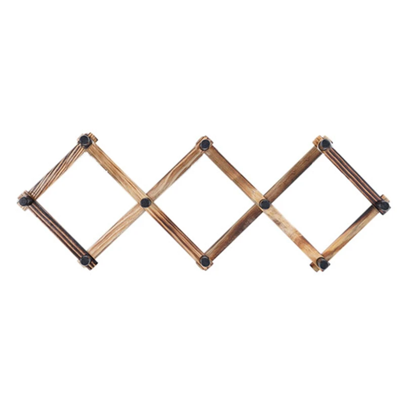 Сельский коричневый сгоревший деревянный расширяемый крючок для ключей в стиле