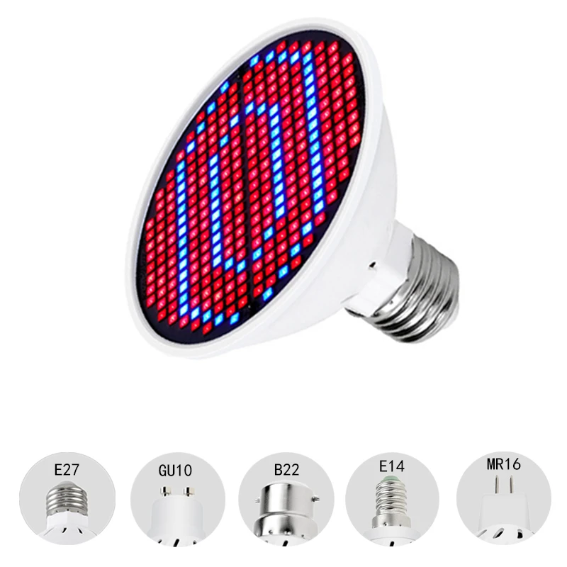 фитолампа для растений лампа e27 полный спектр растительный тент светильник