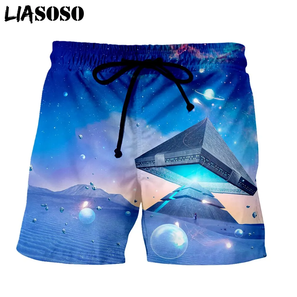 

LIASOSO cool tide 2021 new fashion soaring shorts sky style oversized shorts
