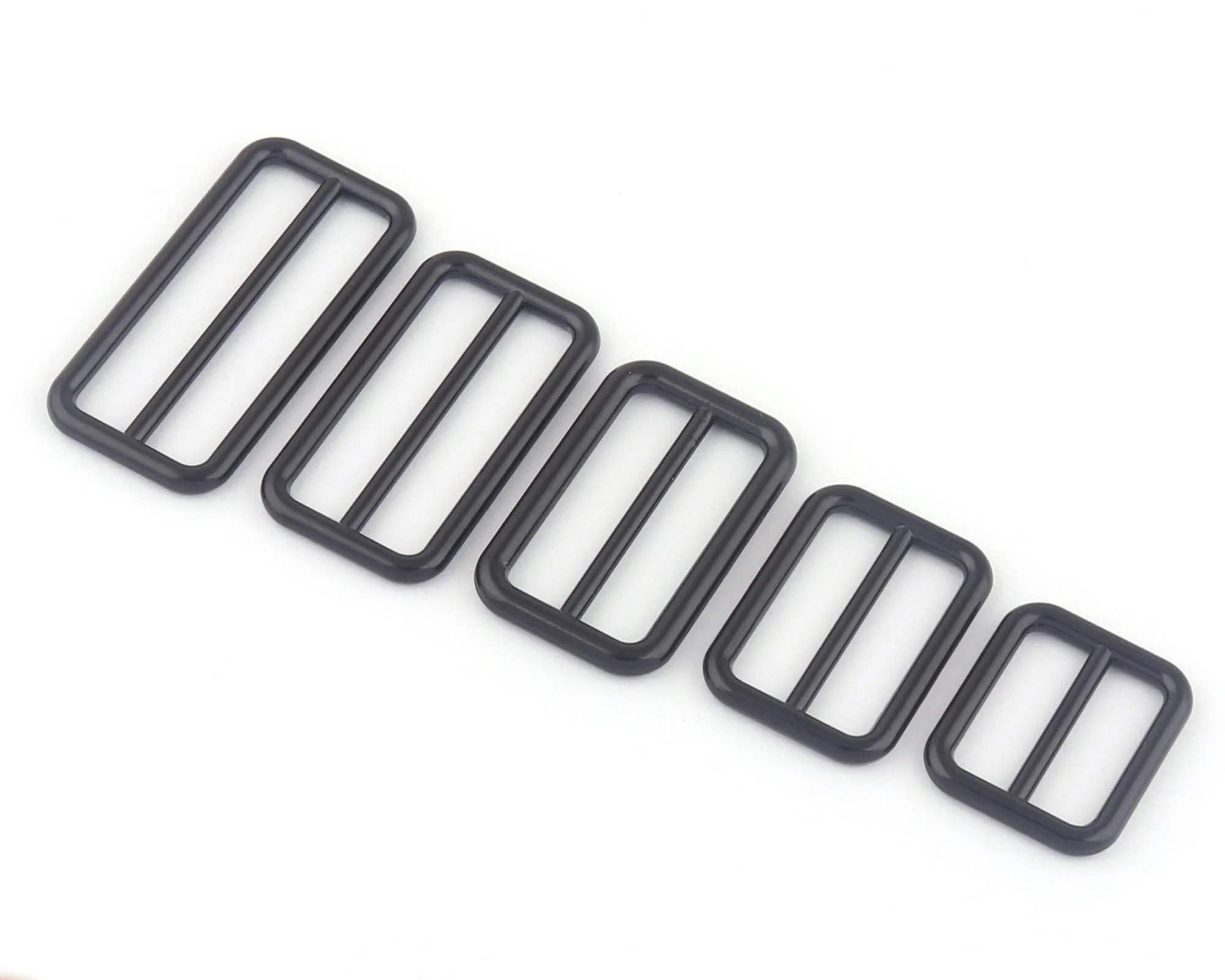 

20-40mm Black Belt Adjuster Buckle Slide Lanyard Clasps,Metal Dog Collar Purse Backpack Strap Buckle Handbag Webbing Hardware