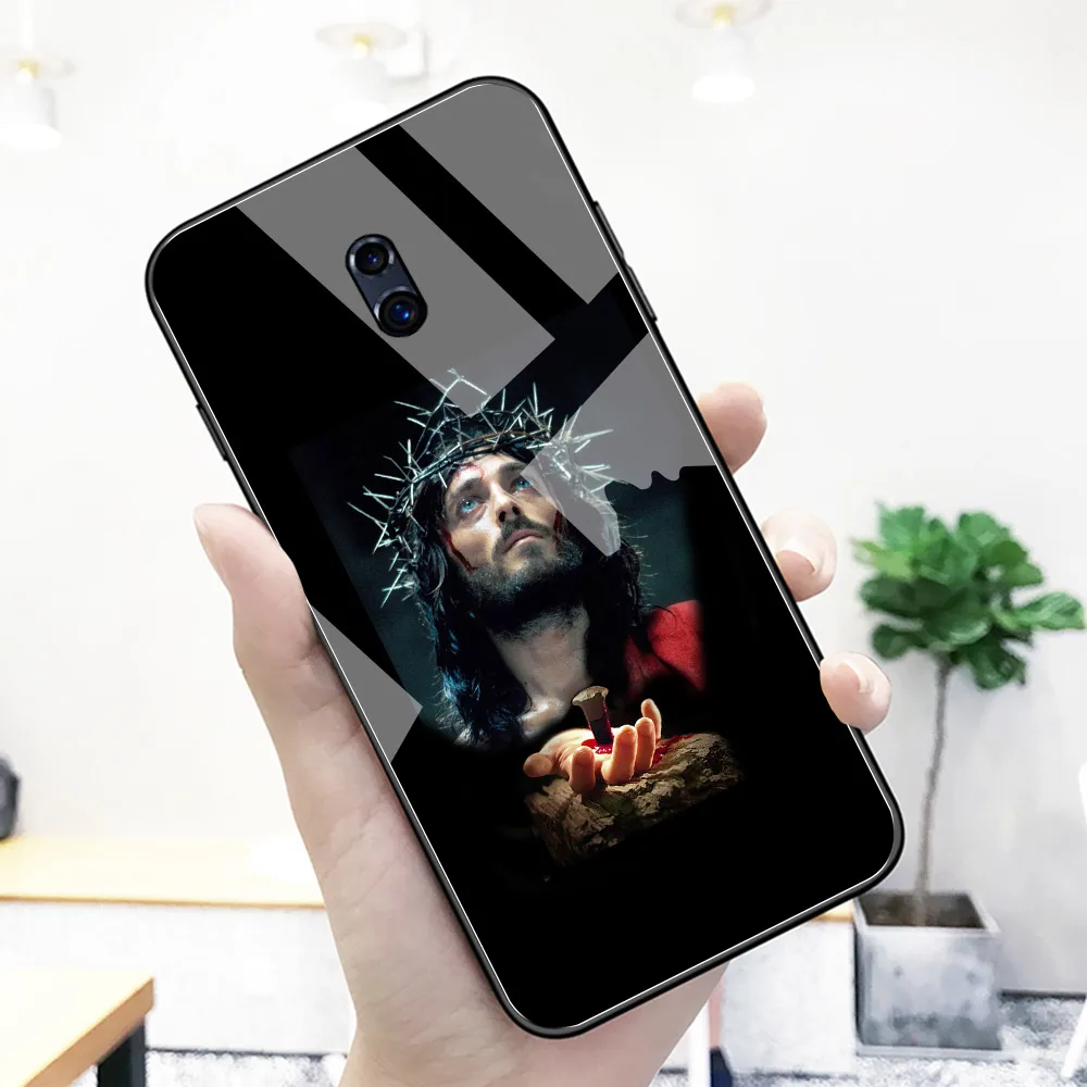 Чехол для Oppo R11s plus стеклянная задняя крышка с Иисусом крестом чехол R9 R9S R11 R11S Plus R17