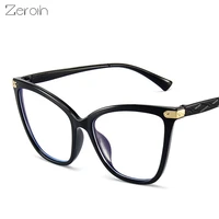 fashion cat eye glasses frame women men anti blue light eyewear optical spectacle goggles oversized eyeglass