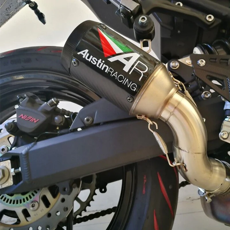 Универсальный 51mm мотоцикл выхлопной трубы для KAWASAKI ZZR600 ER 6N 6F Z800 Z1000 Z750 ZX10R Z900 ZX6R