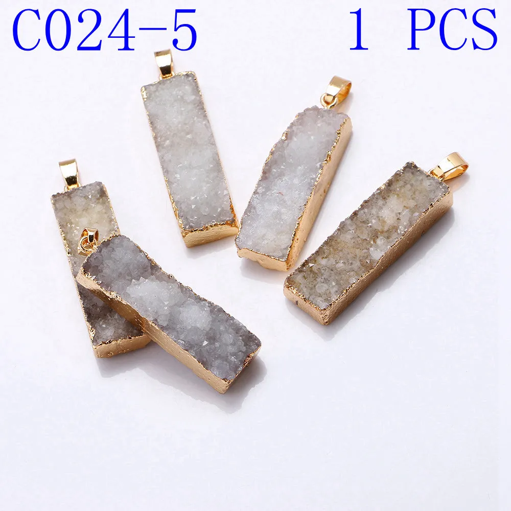 C024-5 1PCS Yumten с хрустальным крестом, очаровательный счастливый драгоценный кулон модная подвеска в виде звезды полудрагоценные каменные Аксессуары натуральные ювелирные изделия для женщин Колье с подвеской из натурального - Окраска металла: C024-5 1PCS