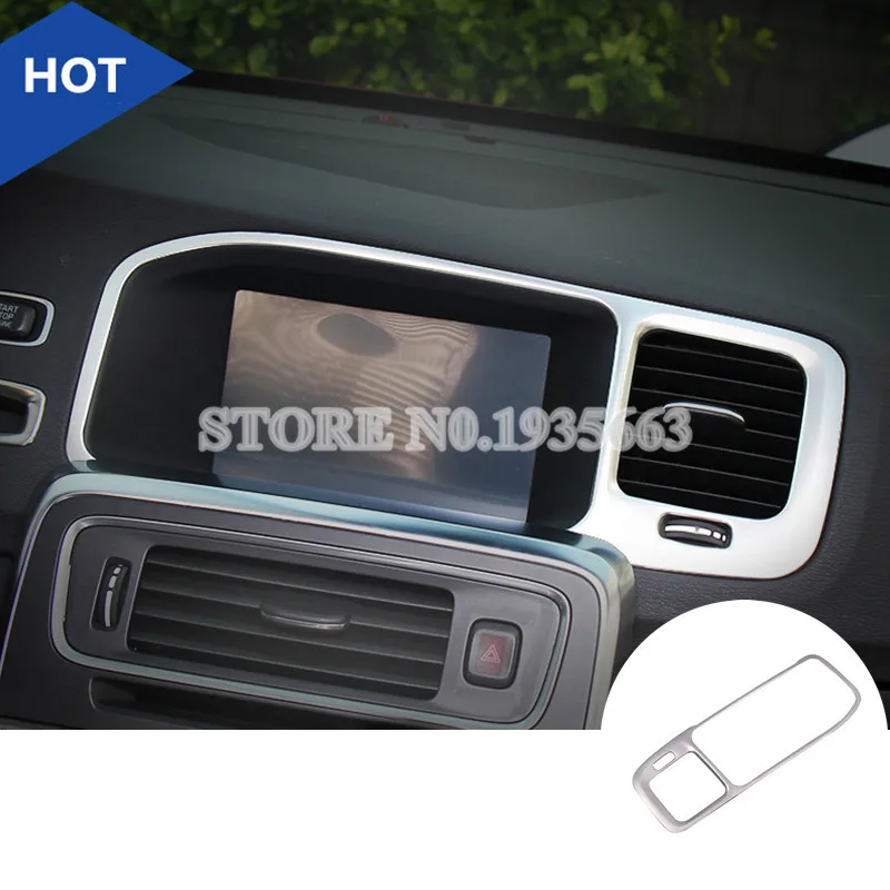 Для VOLVO V60 интерьерная консоль GPS навигация рамка отделка крышка 2012 2017 1 шт.