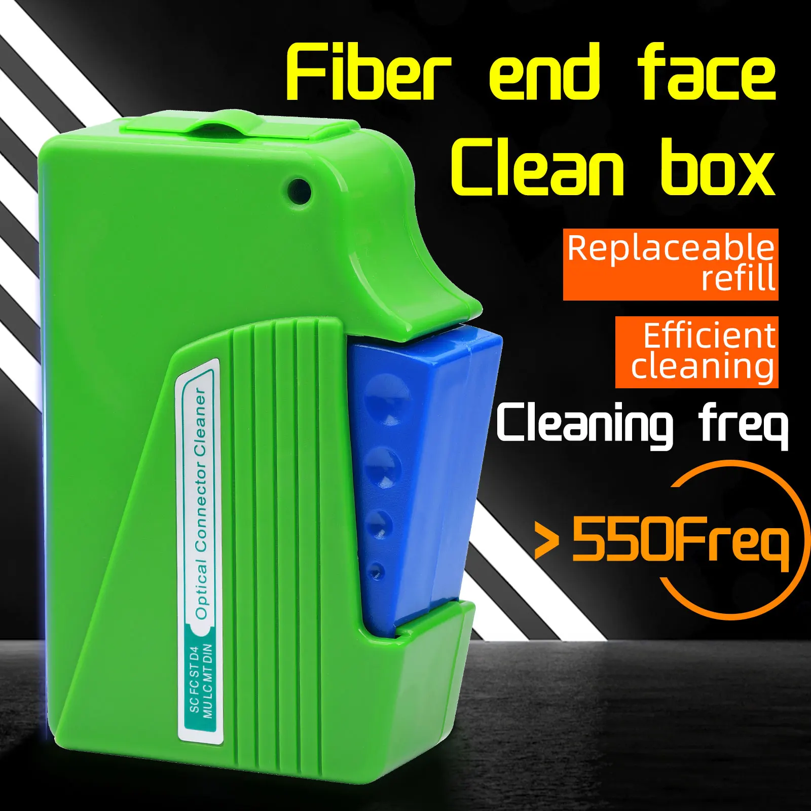 Fiber Cleaning Tool Optical  Connector  Cassette Reel Cleanings 500+ Times Clean Replacement Core