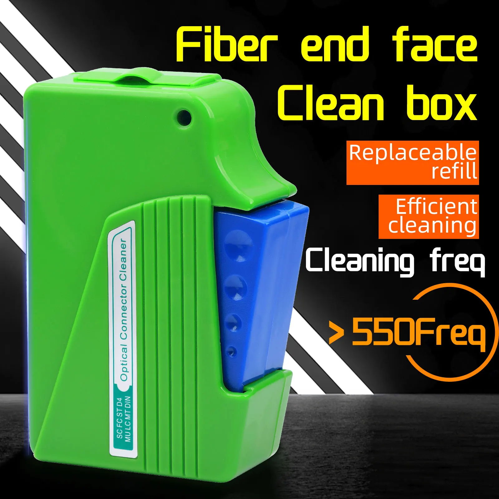 Fiber Cleaning Tool Optical Fiber Connector Cleaner Cassette Reel Cleanings 500+ Times Clean replacement core