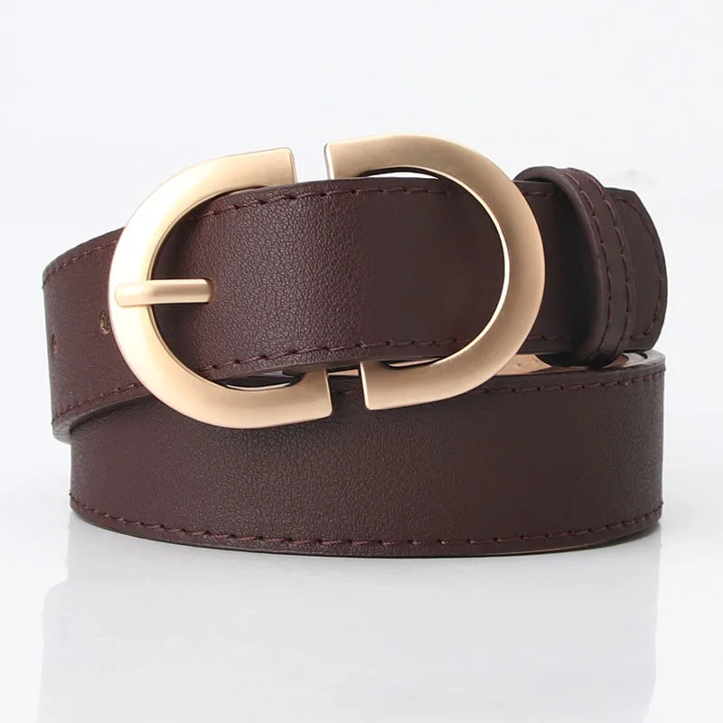 

New Fashion Women 's Belt Trendy Casual Belt Simple Light Waist Imitation Leather Belt