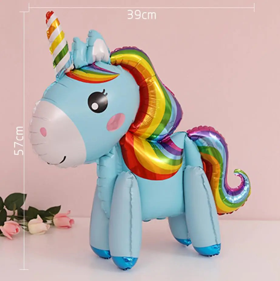 Foil Balloons 5 Taoup 1 шт. ручной мультфильм Единорог воздушный шар из фольги аксессуары для животных милый счастливый Единорог День рождения Сувениры Единорог воздушные шары - Цвет: Foil Balloons 5