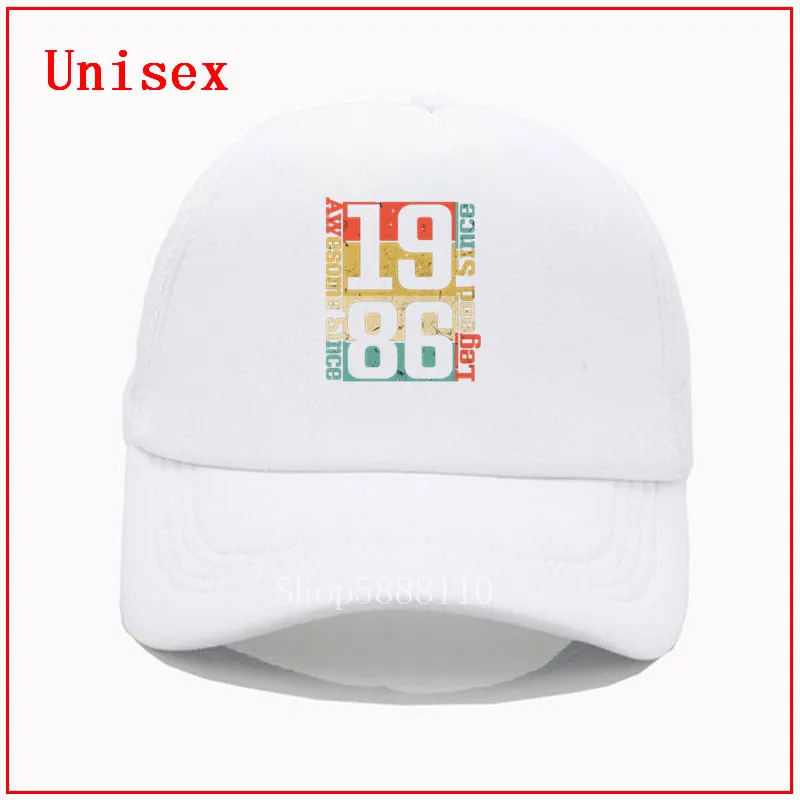 32th Birthday Shirt Awesome Since 1986 Funny Gift Idea Men and women Summer Trend Cap New Youth Joker sun hat Beach Visor | Аксессуары