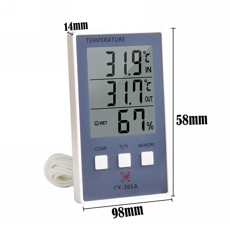 Digital Thermometer Hygrometer Indoor Outdoor Temperature Humidity Meter Display Weather Station Monitor Gauge Hot | Инструменты