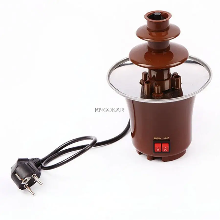 

Home three layers of chocolate fountain machine diy mini waterfall hotpot magma machine automatic melting tower party activities