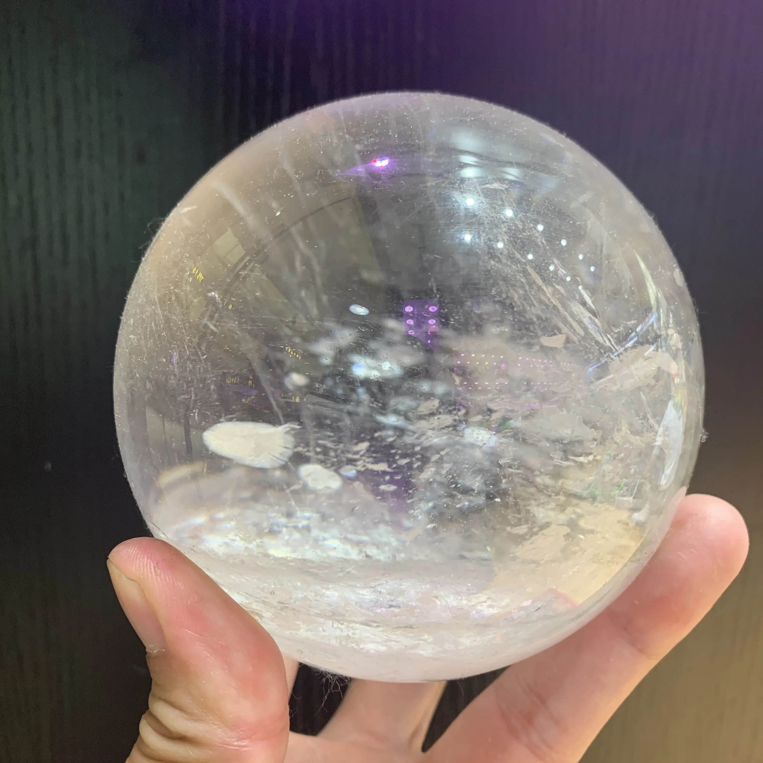 5A Natural Crystal Rainbow Clear Quartz Sphere Ball Energy Reiki Stone Room Home Office Aquarium Decoration Accessories Gemstone | Дом и сад