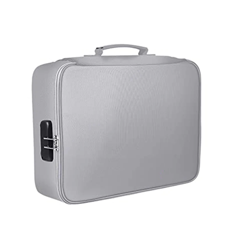 

NEW-Fireproof Document Bag with Lock,Zipper Code Lock Fireproof Bag, Suitable for Passports, Cash, Valuables