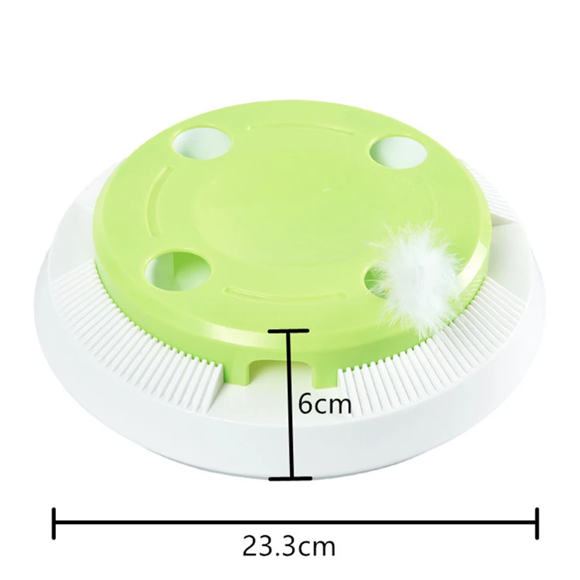 

Electric Pet Cat Toy Funny Cat Automatic Rotating Cat Play Teaser Plate Mice & Animal Toys Interactive Playing Exercise Toy