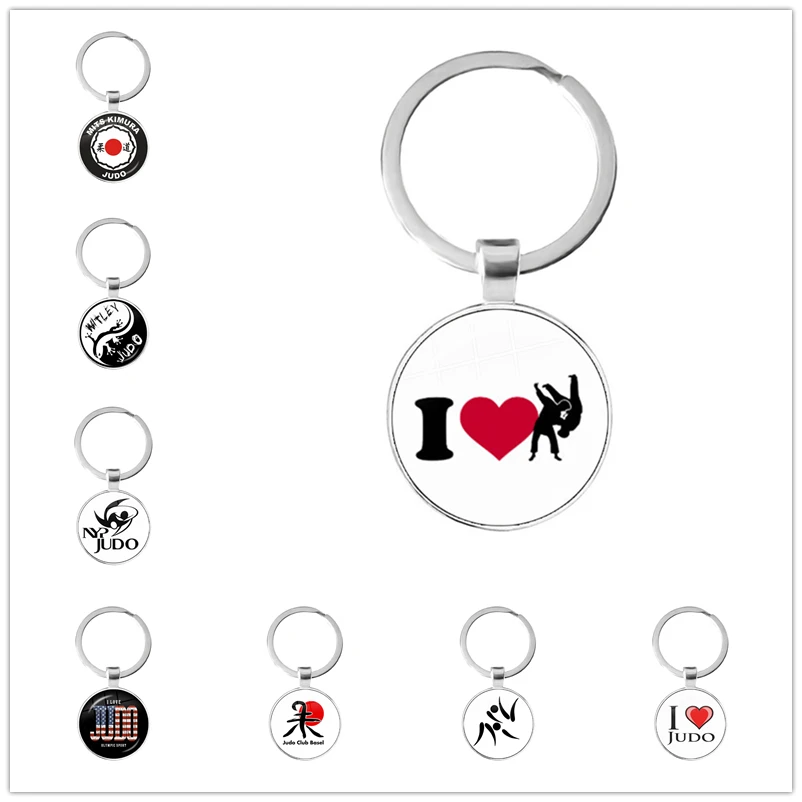 Прямая поставка, новинка, модный брелок с надписью Love Judo с карате, изысканная популярная женская и мужская повседневная Бриллиантовая бижутерия