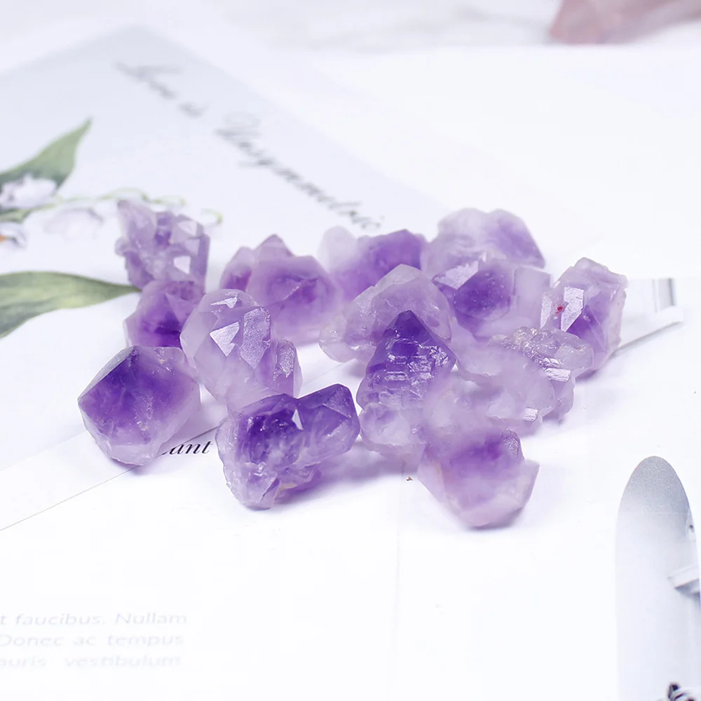 

Natural Amethyst Skeletal Quartz Point Crystal Cluster Pendant Healing Specimen Natural Stones Minerals DIY Gift