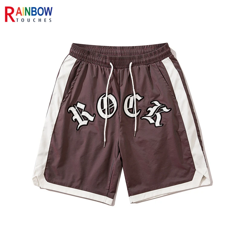 

Rainbowtouches Men Color Change Sports Loose Tether shorts Versatile Trendy Hip Hop Basketball Shorts