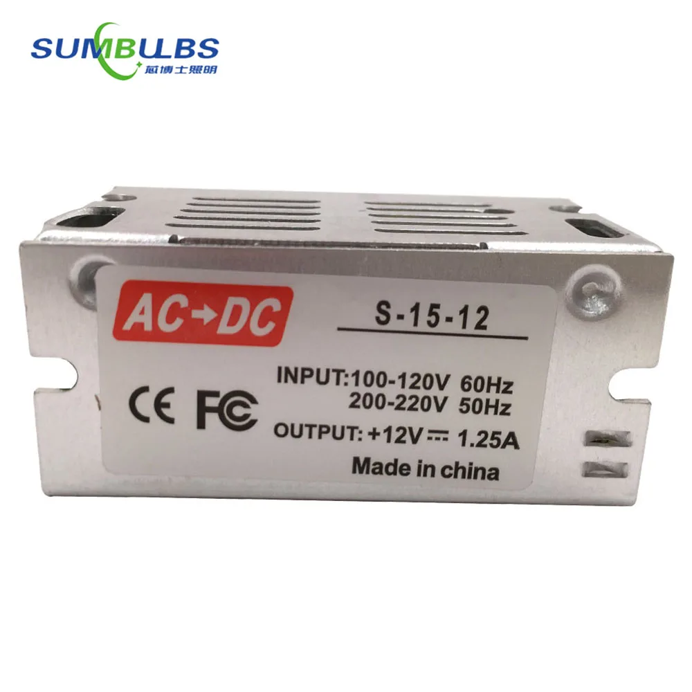 Светодиодный трансформатор 12 в пост. Тока 1 А 10 Вт 15 Вт|switch power|switching power supplyac to dc |