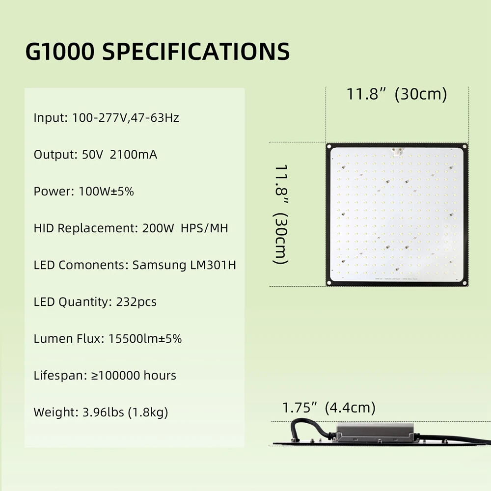 Комнатный светодиодный светильник STINYTECH 100 Вт квантовые светильники полного