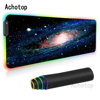 large rgb mouse pad space galaxy hd wallpaper desk mat led light maouse pad gamer computer mice mat gaming accessories mous pads