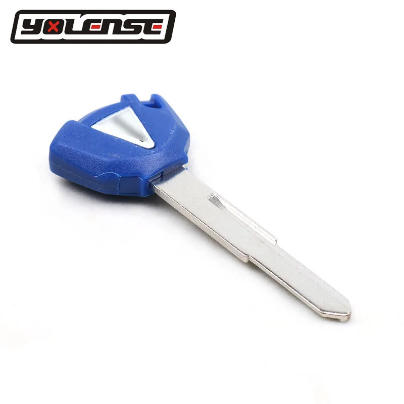 Blue-1pcs Мотоцикл эмбрион пустые ключи для Kawasaki ZX6R ZX9R ZX10R ZX12R ZX14R ZZR1400 ZRX1200 ZR1200 ниндзя ER6N ER6F ER6R KLE650 все - Цвет: Blue-1pcs