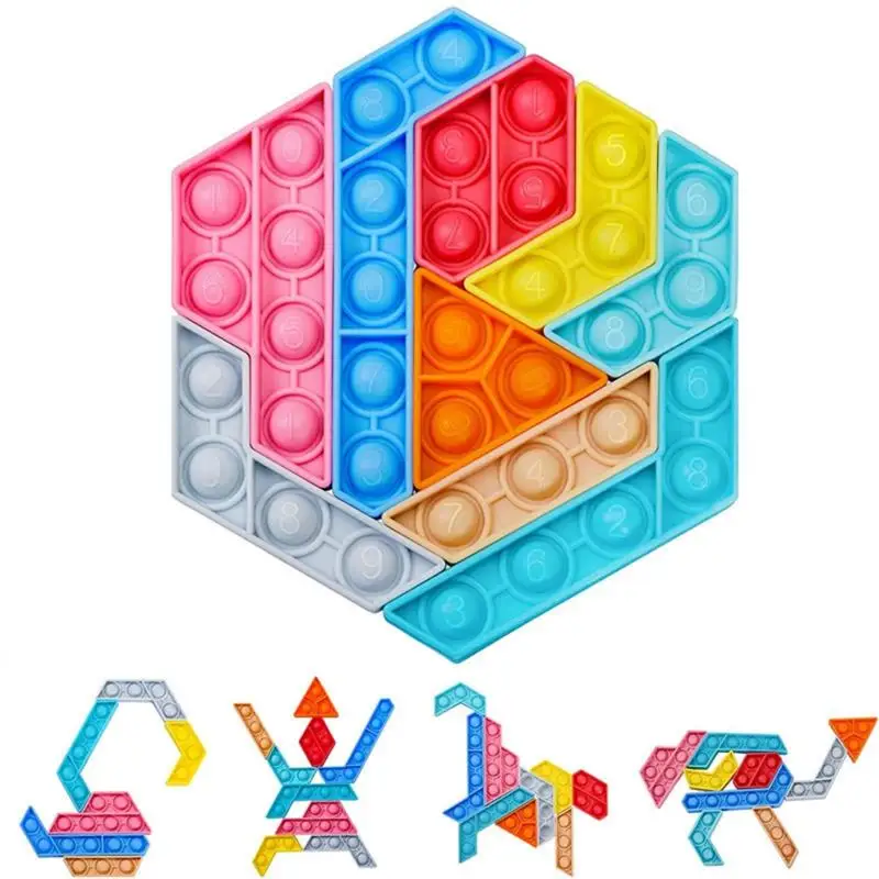 

Splicing Fidget Toys New Style Spliced Stress Relief Jigsaw Puzzle Bubble Toy Relief Anxiety Antistress Squeeze Toys
