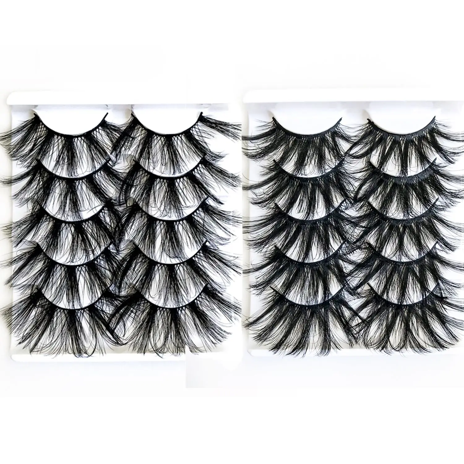 Натуральные Многослойные эффектные искусственные объемные густые ресницы для