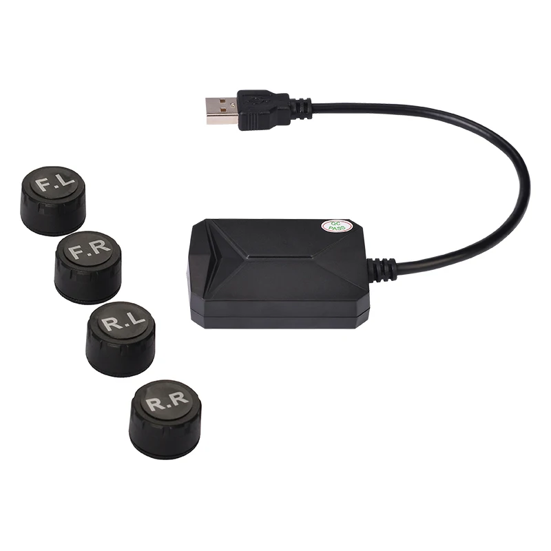 Система контроля давления в шинах TPMS монитор с подключением к USB на Android/система