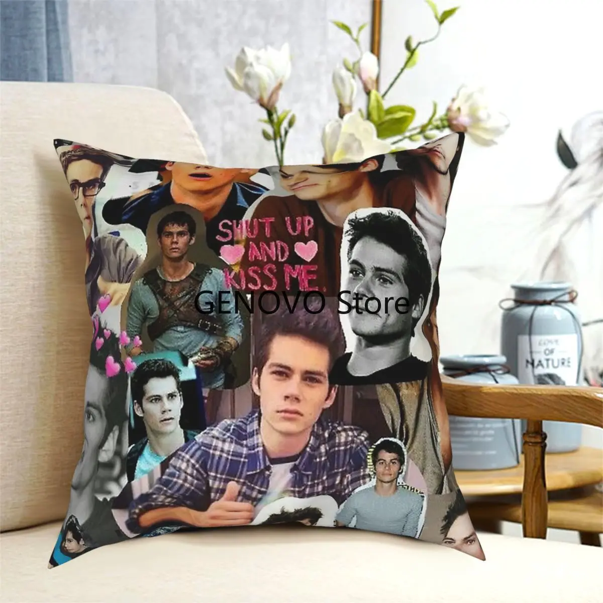 

Teen Wolf Collage Throw Pillow Cover Cushions for Sofa Vintage Pillowcover Home Decor