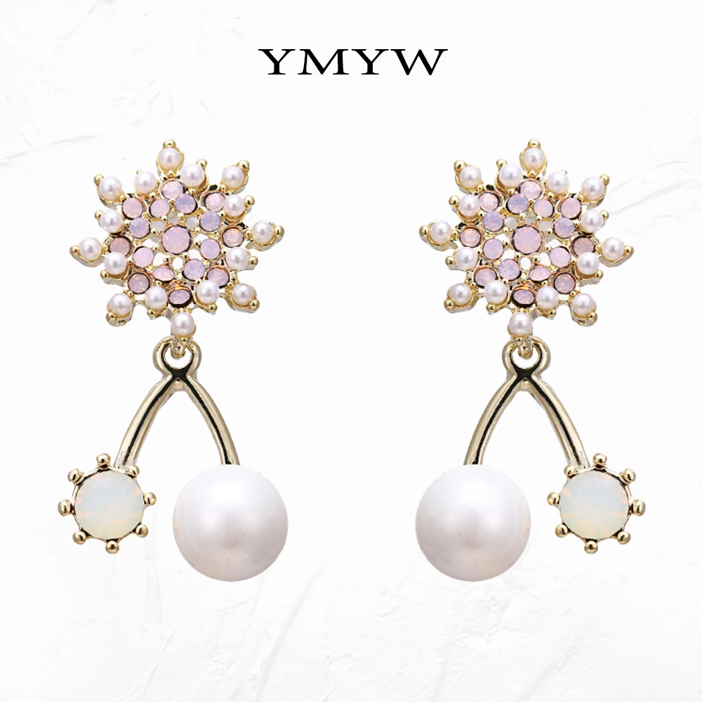 YMYW изысканный элегантный серьги из искусственного жемчуга романтический