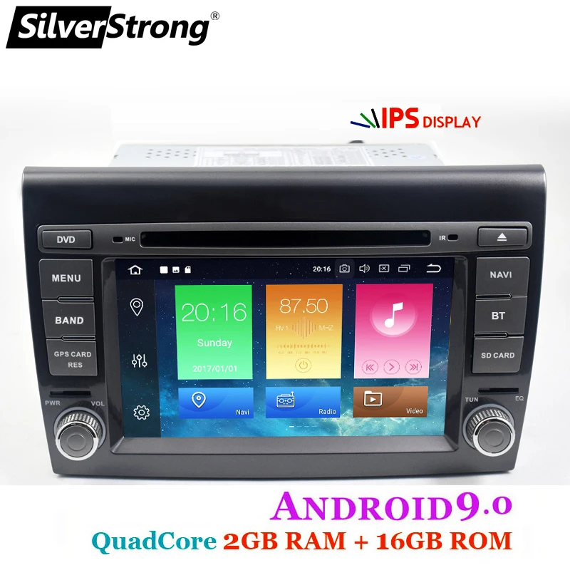 XJ-BRAVO-8L-2G16G SilverStrong 2 Din Android9.0 4G 64G Автомобильный dvd-плеер 7 ''Авторадио gps навигация для Fiat Bravo 2007 2008 2009 2010 2011 2012 - Цвет: XJ-BRAVO-8L-2G16G