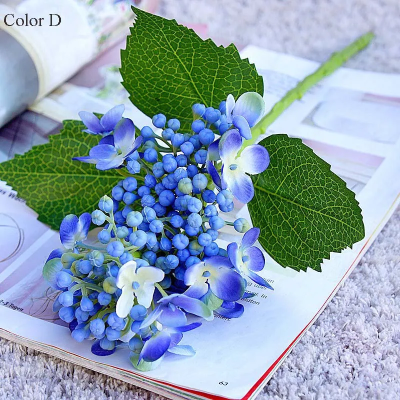 Новый Гортензия цветок короткие ветки дерева с бутон фрукты и искусственные