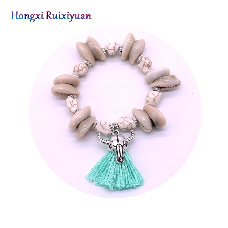 Богемный браслет ручной работы из бисера браслеты с кисточкой для женщин
