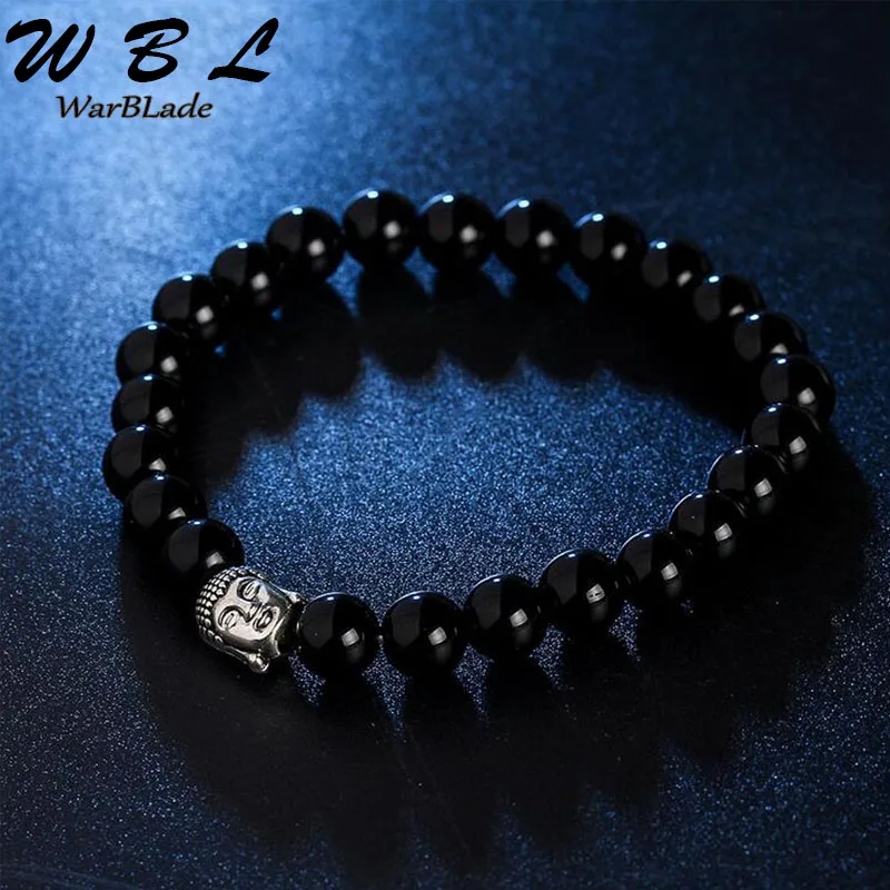 WBL 2019 натуральный камень лавовые бусины браслет Мужчины очаровательные Будды