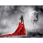 GATYZTORY 60x75 см рамки Diy картина по номерам Красота волк холст для рисования животных ручная роспись подарок декор стены искусства