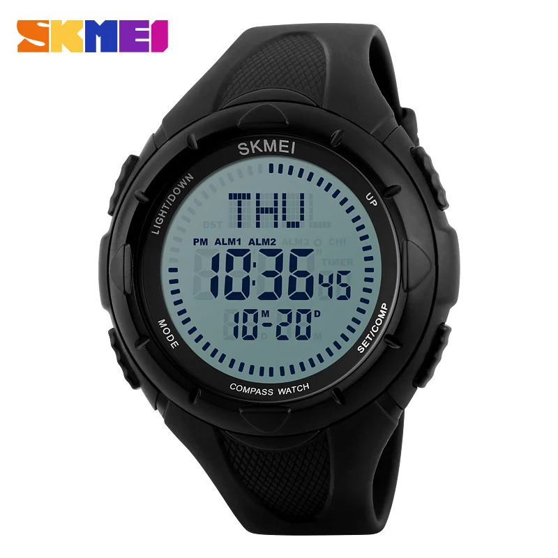 SKMEI спортивные мужские часы с компасом и будильником обратного отсчета Montre Homme 5