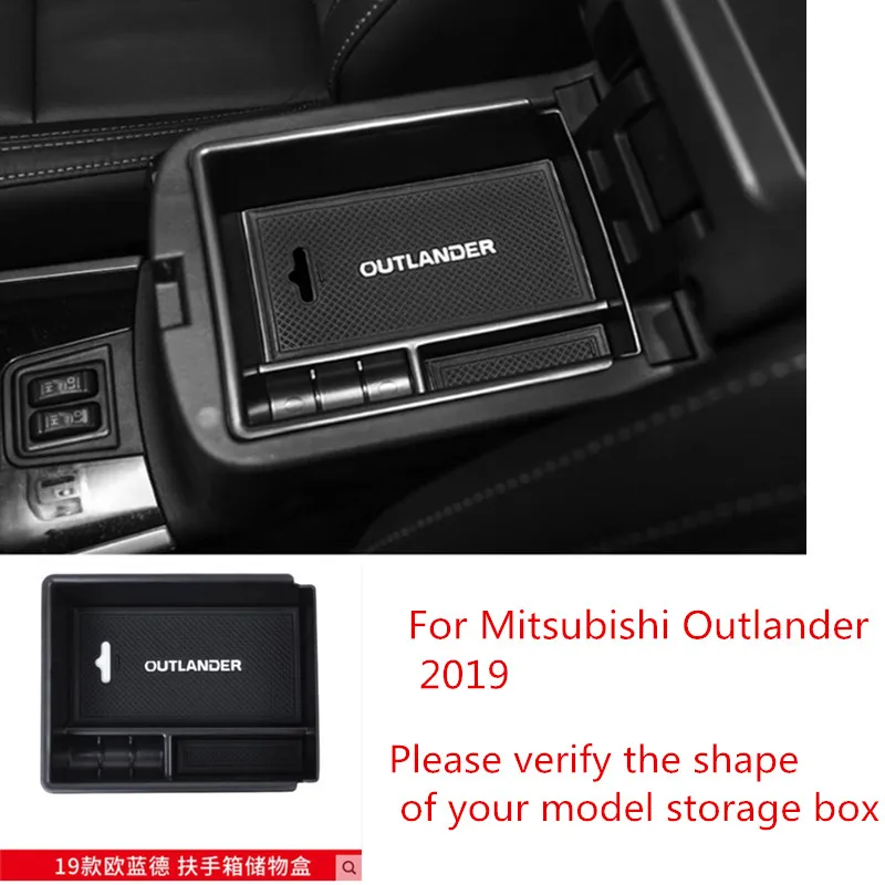 Outlander 2019 Авто-Стайлинг автомобиля подлокотник ящик для хранения с крышкой украшение для Mitsubishi Outlander 2013 - Цвет: Outlander 2019