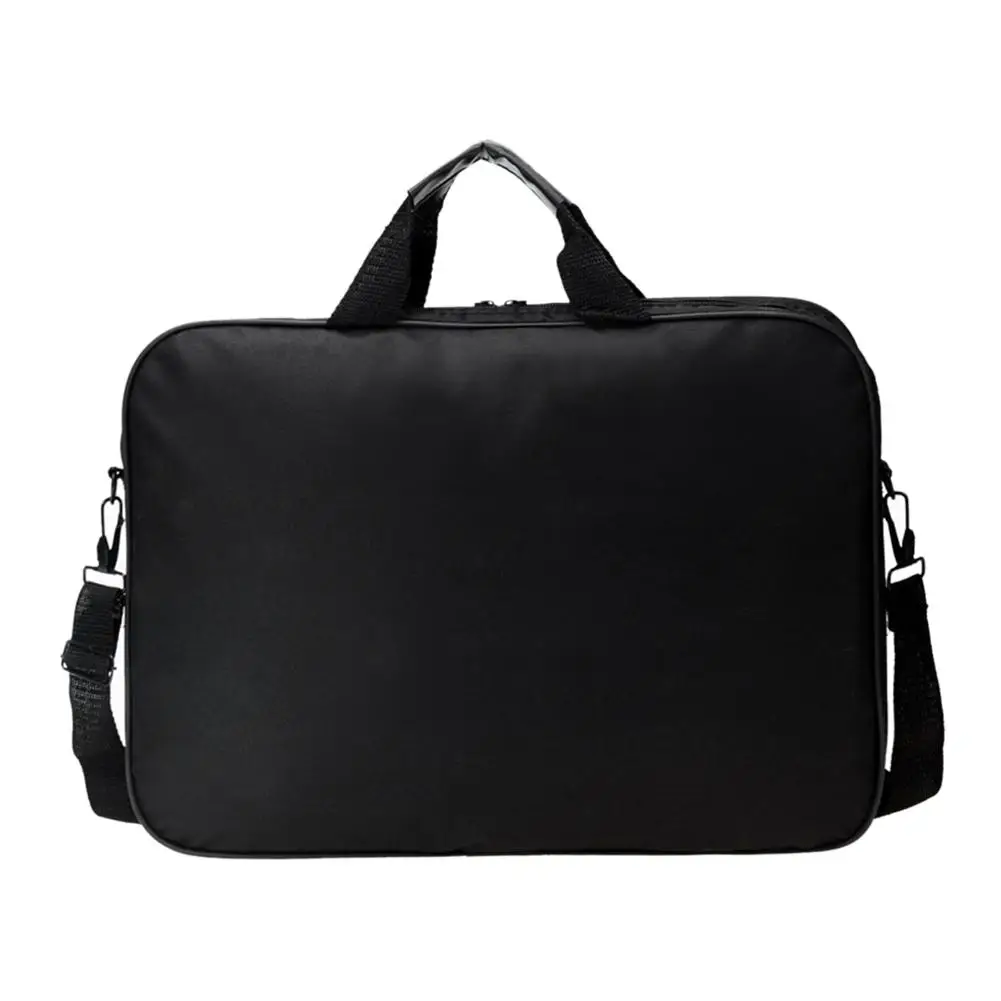 

Business Portable Unisex Nylon Computer Handbags Zipper Shoulder Laptop Simple Bags Briefcase Black
