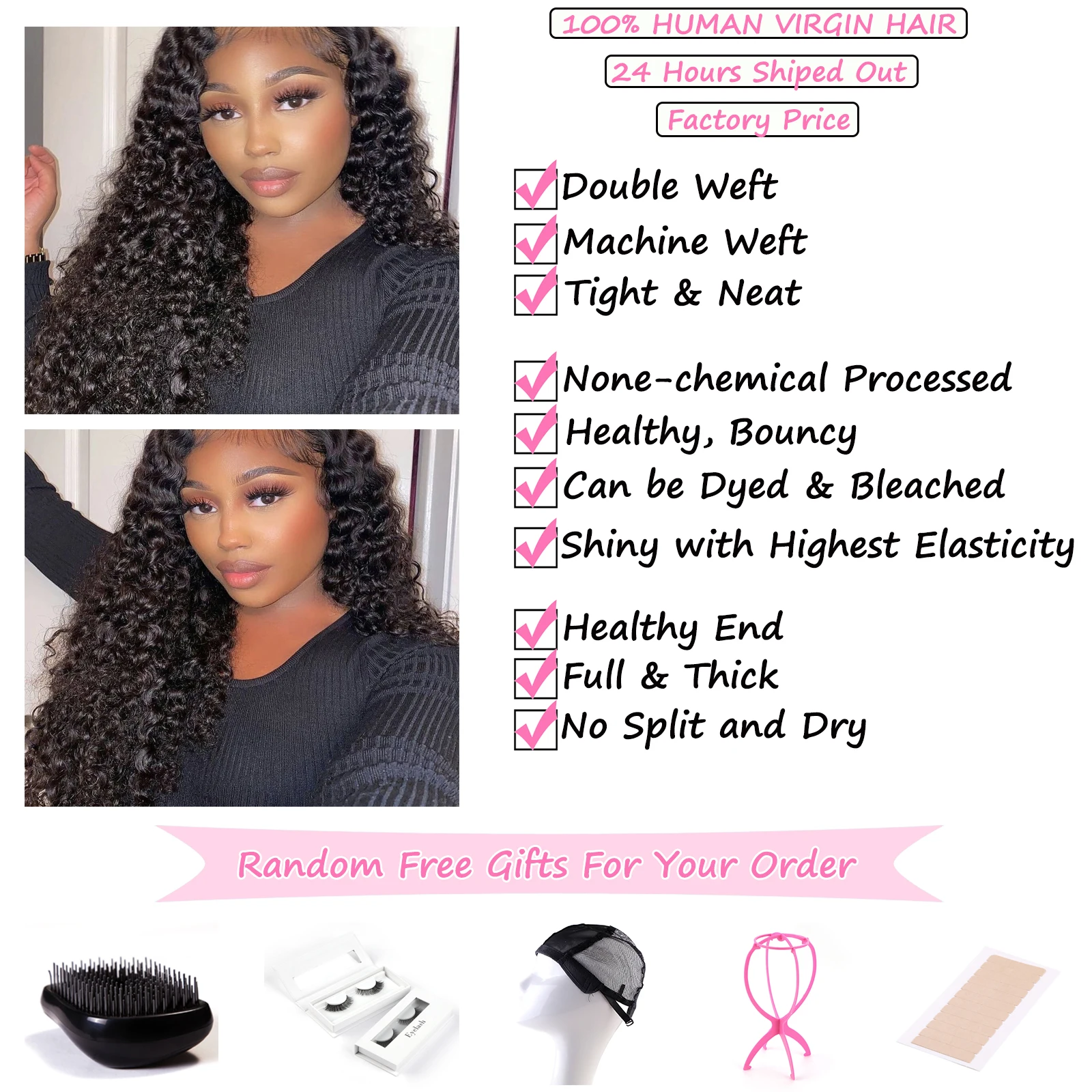 Kinky Curly Human Hair Bundles With Closure Brazilian Weave 4x4 Lace Closures Natural 3/4 with | Шиньоны и парики