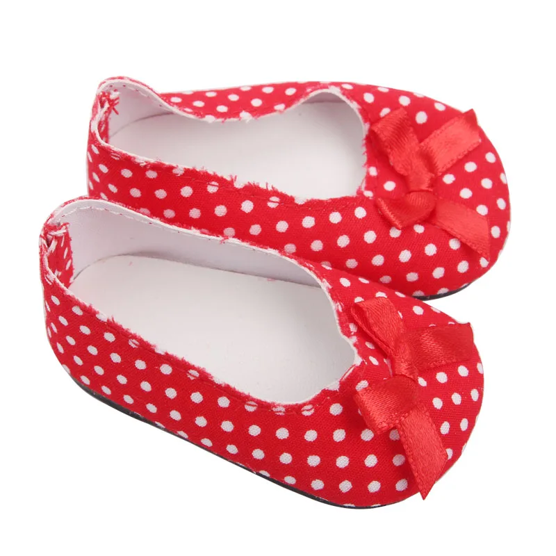 Кукольная обувь для девочек 18 дюймов милая маленькая красная с бантом