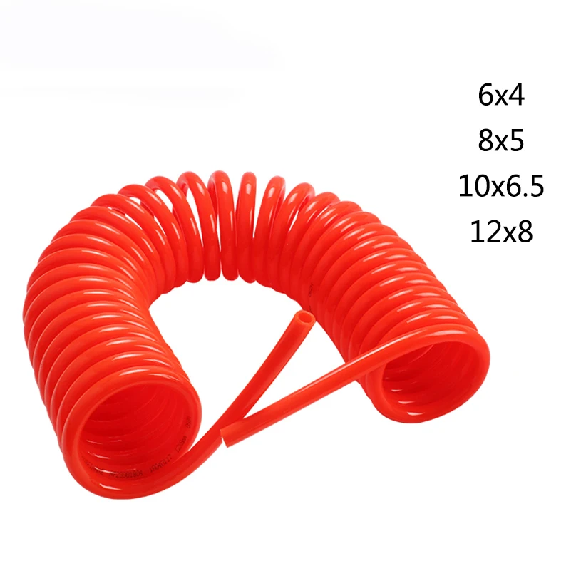 

3M/6M/9M/12M/15M Pneumatic Polyurethane PU Air Compressor Hose Tube 6*4mm 8*5mm 10*6.5 12*8mm Telescopic Spring Spiral Pipe Tool