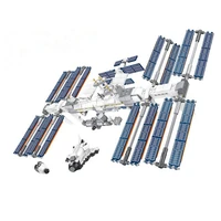 ideas creator international space station building blocks kit bricks classic movie model kids cosmonaut toys for children gift