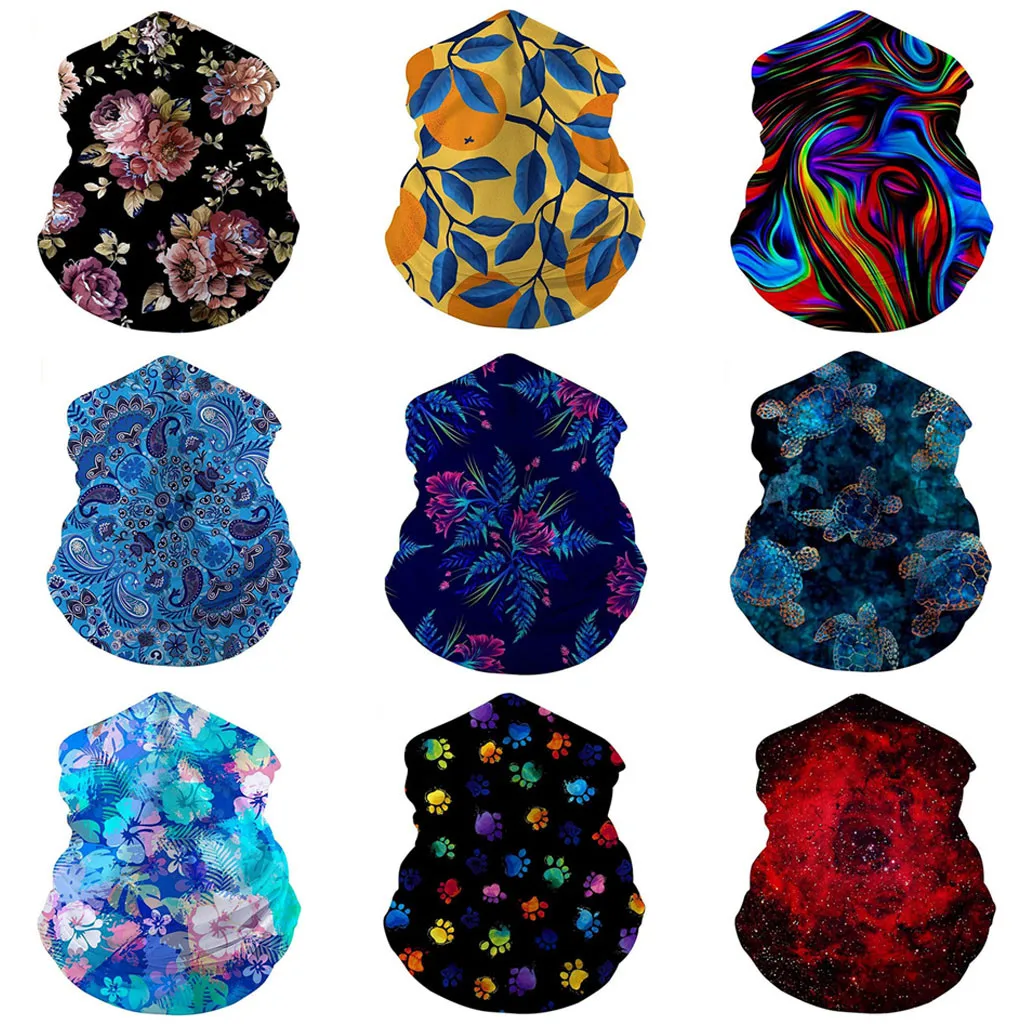 Бандана шарф 3d шов шейный термомаска наполовину теплая флисовая трубчатая