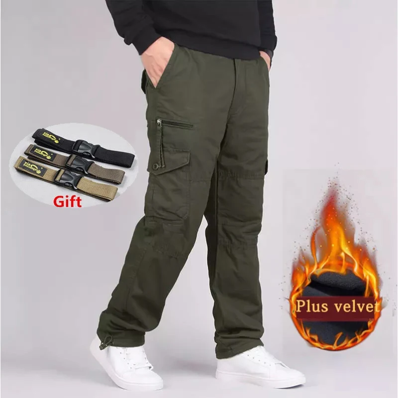 Мужские толстые флисовые походные брюки зимние мужские теплые хлопковые уличные